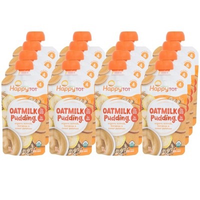Happy Family Organics Happy Tot Oat Milk Pudding Organic Oat Milk, Bananas, and Sweet Potatoes - Case of 16/4 oz