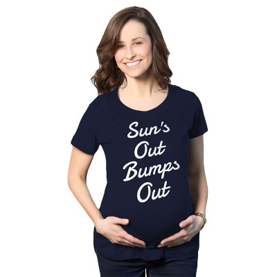 Maternity Suns Out Bumps Out T Shirt Funny Summer Pregnancy Tee - Crazy Dog Maternity T Shirt