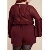 ELOQUII Sheer Balloon Sleeve Blouse - 3 of 4