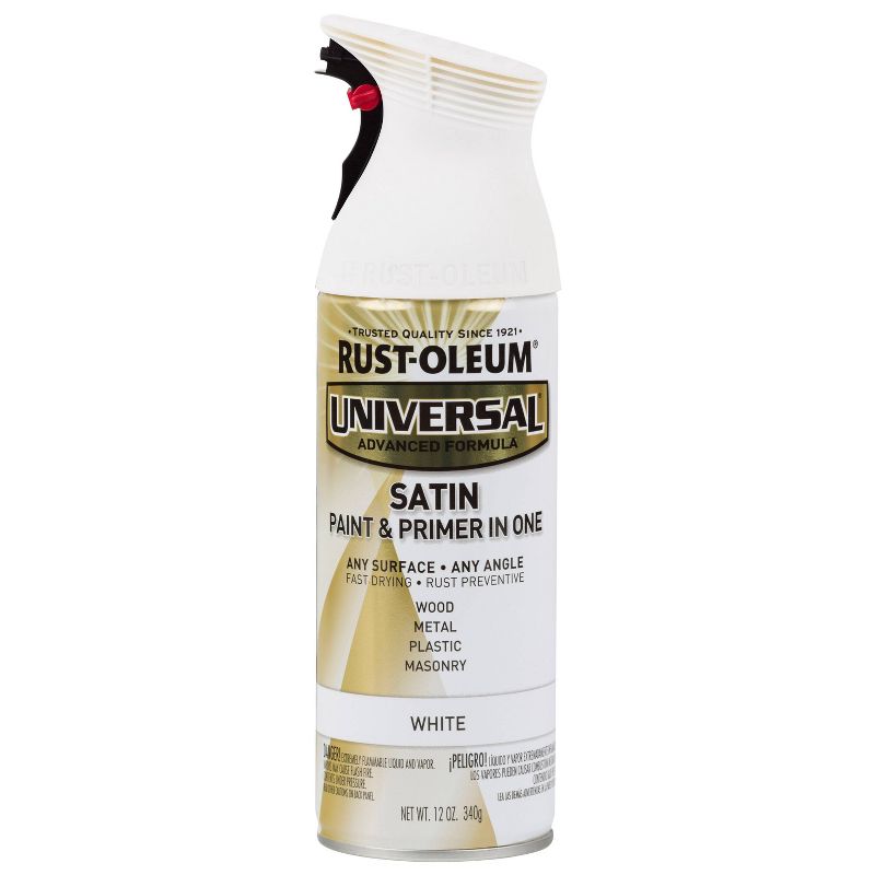 Rust-Oleum 6pk 12oz Universal Satin Spray Paint White, 6 of 7