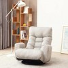 Adjustable Head and Waist, Lounge Chair in The Living Room, 360 Degree rotatable Sofa Chair,Rotatable seat Leisure Chair Deck Chair Gray - 4 of 4