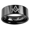 Men's West Coast Jewelry Blackplated Stainless Steel Masonic Ring - image 2 of 3