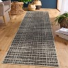 Washable Modern Striped Area Rug with Non-Slip Backing, Stain Resistant, Low Pile Soft Touch Carpet, Folding Floor Cover for Bedroom and Apartment. - 2 of 4