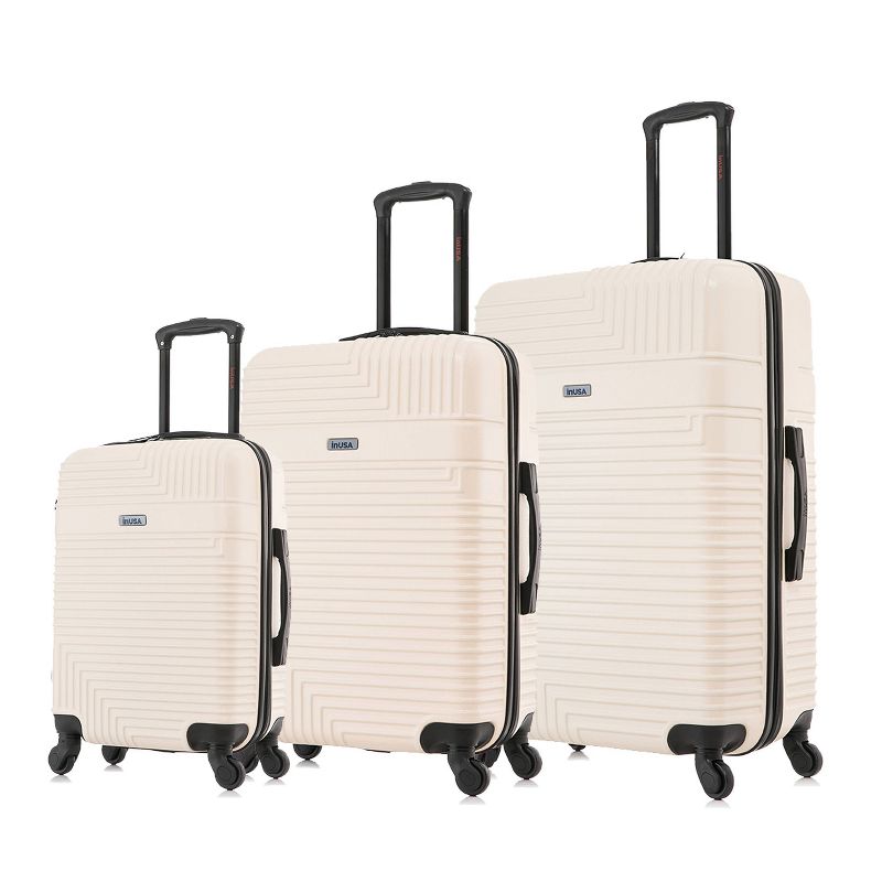 InUSA Resilience Lightweight Hardside Checked Spinner Luggage Set 3pc, 3 of 9