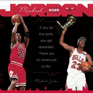 Trends International Michael Jordan Wall Calendar: 2025 Monthly, 12x12 Inches, Multicolored, Saddle Stitch Binding - 1 of 4