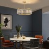 Ludomide Modern Drum Chandelier With Glass Crystal Lampshade, Gold Luxury Flush Mount Ceiling Light, 6-Light Pendant Lighting Fixture - 2 of 4