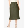 Jessica London Women's Plus Size Comfort Waist Stretch Denim Midi Skirt - 3 of 4