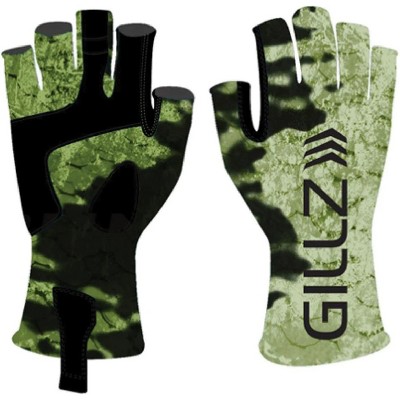 Huk Mens Fingerless Sun Gloves M/L / Mossy Oak Sun Glove