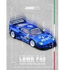 LBWK (Liberty Walk) F40 #56 Blue "Tokyo Auto Salon 2024" 1/64 Die Cast Model Car by Inno Models - 4 of 4