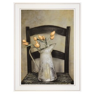Golden Tulips by Robin-Lee Vieira, Ready to Hang Framed print, White Frame - 1 of 1