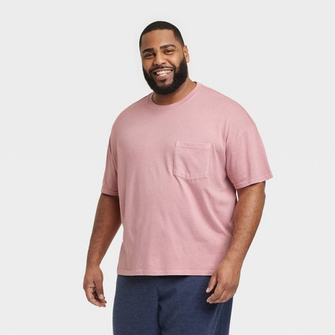 Men\'s Standard - : L T-shirt & Short Pink Fit Rose Target Co™ Goodfellow Sleeve