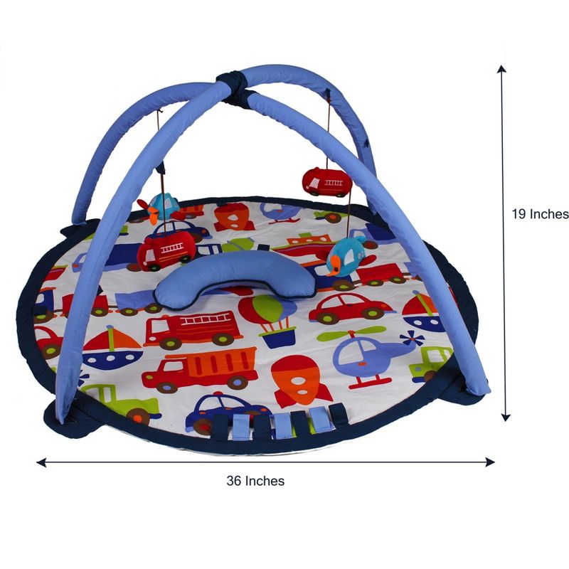 Bacati - Baby Activity Gyms & Playmats (Transportation Blue/Multi), 2 of 7