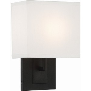 Crystorama Lighting Brent 1 - Light Sconce in  Black Forged - 1 of 3
