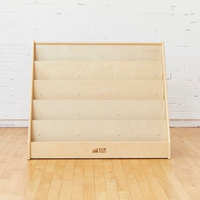 Natural Birch Single-Sided Kids Book Display Shelf