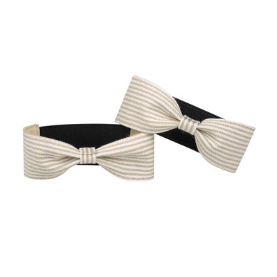 INSPIRE CHIC Women's Leather Bowknot Detachable Elastic Shoe Heels Strap Band