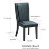 Kings Brand Furniture Avenel Kitchen Dining Room Upholstered Side Chairs, Set of 2, Gray - 3 of 3