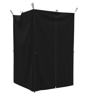 EAGLE PEAK Portable Privacy Tent Changing Room for Pop Up Canopy Fits Canopies with Cross Bars, Outdoor Hanging Privacy Curtain, Black - 1 of 4