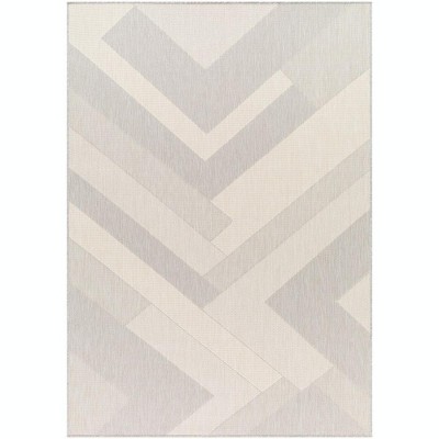 Mark & Day Chade 5'3"x7' Rectangle Woven Indoor and Outdoor Area Rugs Light Gray/Ivory: Geometric, Stain-Resistant, Modern