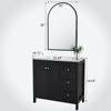 PexFix 35.5" Bathroom Vanity with Cabinet Mirror Freestanding Bathroom Storage Cabinet with Soft Closing Doors and 3 Drawers with Ceramic Basin - 3 of 4