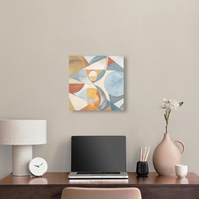 Saturated Geometric Abstract Canvas Wall Art, 16" x 16"