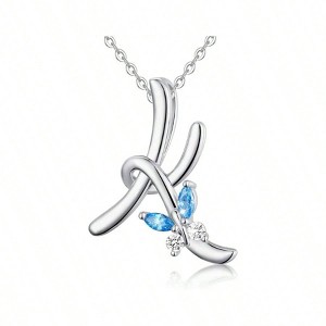 Butterfly Initial Necklace, Personalized Gift for Mom, Sister, Daughter, 18 Chain - 1 of 4