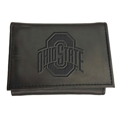 Evergreen NCAA Ohio State Buckeyes Black Leather Trifold Wallet Officially Licensed with Gift Box