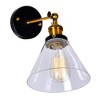 CWI Lighting Eustis 1 Light Wall Sconce With Black & Gold Brass Finish - 4 of 4