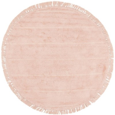 Easy Care ECR217 Handmade Woven Area Rug - Pink - 6'-0" x 6'-0" Round - Safavieh