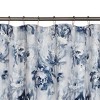 Noya Shower Curtain Blue - Moda at Home: Botanical Design, Polyester & Linen Blend, Machine Washable - image 4 of 4