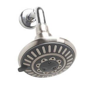 5' Fixed Shower Head Chrome - Bath Bliss: Nickel Material, 5 Spray Settings, 2.5 GPM - 1 of 1