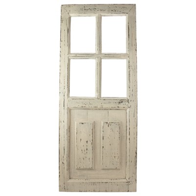 Northlight 36" Large White Miniature Wooden Door Wall Hanging Decoration