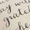 Oversize 'with a Grateful Heart' Quote Poly Filled Square Throw Pillow Neutral - Rizzy Home: Inspirational Canvas Decor - 2 of 4