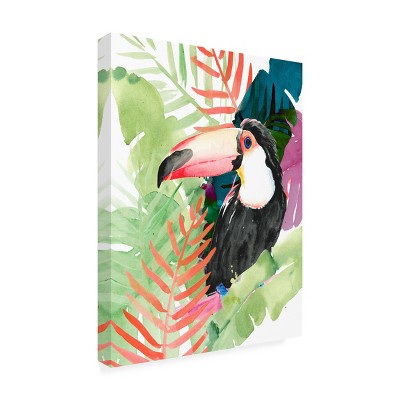 Jennifer Paxton Parker Tropical Toucan Outdoor Canvas Print 14x19