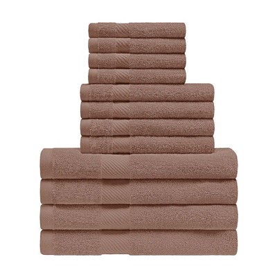Modern Eco-Friendly Cotton Absorbent 12-Piece Assorted Towel Set by Blue Nile Mills