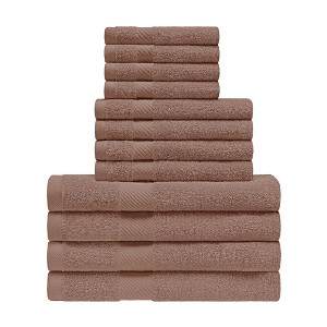 Modern Eco-Friendly Cotton Absorbent 12-Piece Assorted Towel Set by Blue Nile Mills - 1 of 4