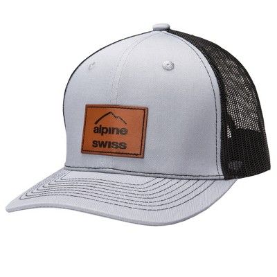 Alpine Swiss Trucker Hat Snapback Mesh Back Cap Adjustable Breathable Casual Baseball Cap Gray One Size