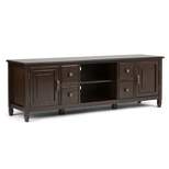 Hampshire Solid Wood Wide TV Stand for TVs up to 80" Dark Brown - WyndenHall