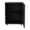 NicBex Rolling Kitchen Island Cart with 6 Bottle Racks and 2 Shelves,Kitchen Island on Wheels with Storage,Modern Island Table for Kitchen - 4 of 4