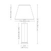 Sunnydaze 27.75" H Glass Cylinder Table Lamp Set of 2 with Shade - 2 of 4