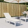 vidaXL Deck Chair Cushion Melange Cream (29.5"+41.3")x19.7"x1.2" Fabric - 3 of 4