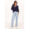Petal and Pup Leanna Vneck Knit Sweater - Navy XL - 3 of 4