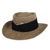 CTM Men's Straw Gambler Hat with Hatband - 2 of 4