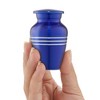 Reminded  Small Cremation Keepsake Urns for Human Ashes, Stripe Miniature Urn Set with Velvet Case and Bags - 3 of 4