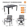 Christopher Knight Home Alma 7pcs Modern Patio Upholstered Aluminum Dining Set with Sunbrella Cushions and Two Swivel Chairs - 3 of 4