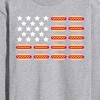 Men's - Instant Message - Hot Dog American Flag Long Sleeve Graphic T-Shirt - 2 of 4