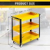 SILVEL 3 Tier Rolling Tool Cart,350LBS Tool Service Cart on Wheels,Heavy Duty Utility Cart,Tool Storage Trolley,Tool Organizer for Garage, Workshop - 2 of 4