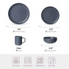 12-Piece Stoneware Dinnerware Set for 3 | Matte Glaze Plates, Bowls & Mugs | Microwave, Dishwasher Safe, Non-Toxic & Stackable-- Frevyn - 2 of 4