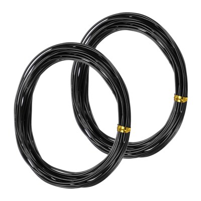 Unique Bargains Aluminum Flexible Anti-rust Bonsai Training Wire 2 Rolls