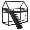 NicBex Twin over Twin Bunk Bed with Guardrail and Slide,Metal House Loft Bed with Ladder,Modern Bunk Beds,Noise Reduced Bunk Beds for Bedroom - image 2 of 4