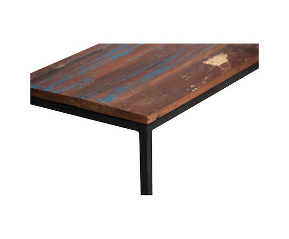 3Pc Reclaimed Wood Nesting Table Set Natural - Timbergirl
